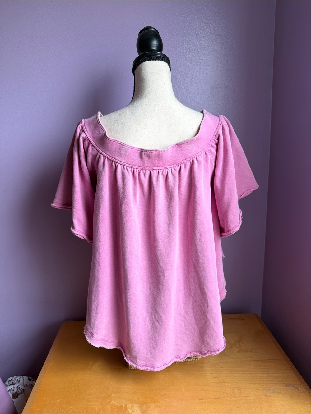 Free People Pink Off-Shoulder Tunic Top